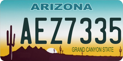 AZ license plate AEZ7335