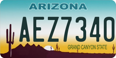AZ license plate AEZ7340