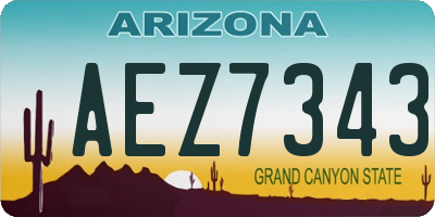 AZ license plate AEZ7343