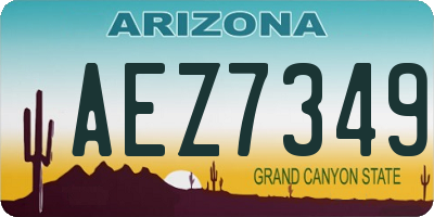 AZ license plate AEZ7349