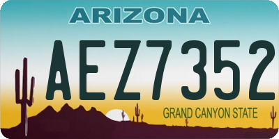 AZ license plate AEZ7352