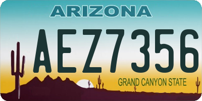 AZ license plate AEZ7356