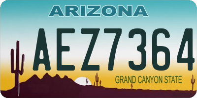 AZ license plate AEZ7364