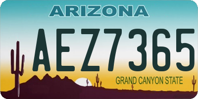 AZ license plate AEZ7365