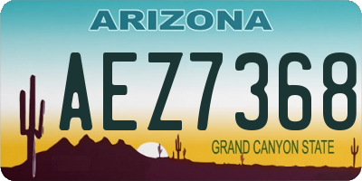 AZ license plate AEZ7368