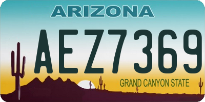 AZ license plate AEZ7369