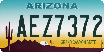 AZ license plate AEZ7372