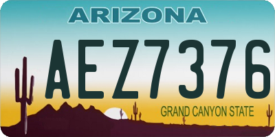AZ license plate AEZ7376