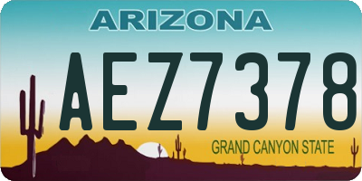 AZ license plate AEZ7378