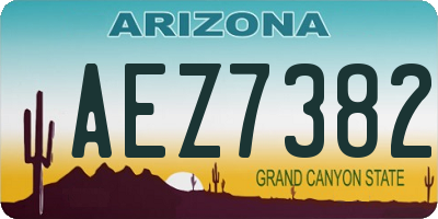 AZ license plate AEZ7382