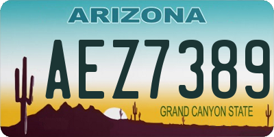 AZ license plate AEZ7389