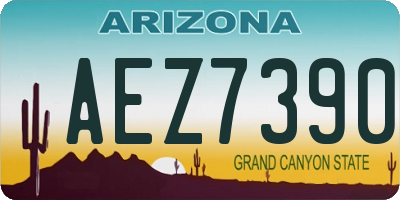 AZ license plate AEZ7390