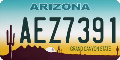 AZ license plate AEZ7391