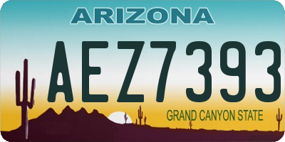 AZ license plate AEZ7393