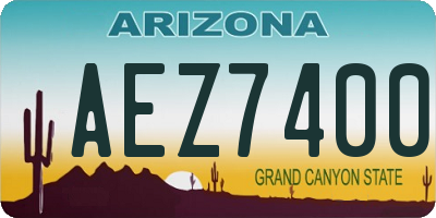 AZ license plate AEZ7400