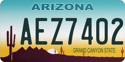 AZ license plate AEZ7402