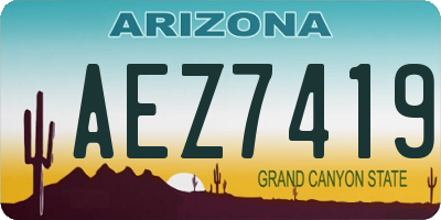 AZ license plate AEZ7419