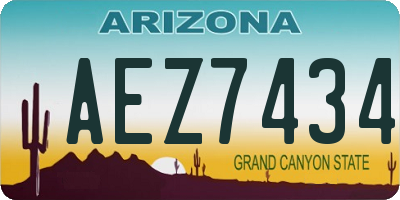 AZ license plate AEZ7434