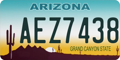 AZ license plate AEZ7438
