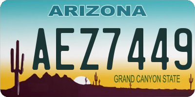 AZ license plate AEZ7449