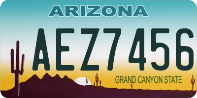 AZ license plate AEZ7456
