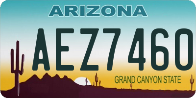 AZ license plate AEZ7460