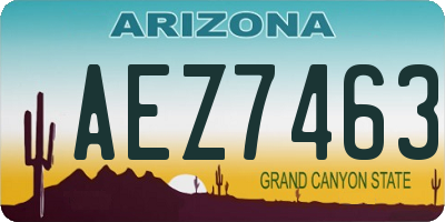 AZ license plate AEZ7463