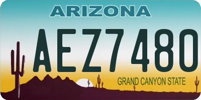 AZ license plate AEZ7480