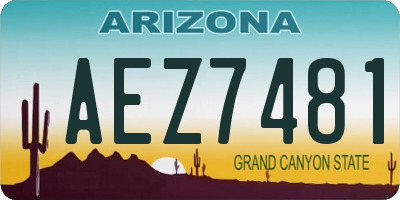AZ license plate AEZ7481