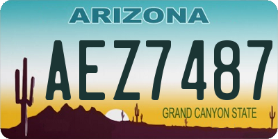 AZ license plate AEZ7487