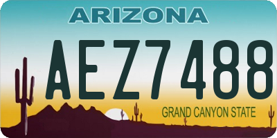 AZ license plate AEZ7488