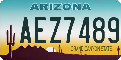 AZ license plate AEZ7489