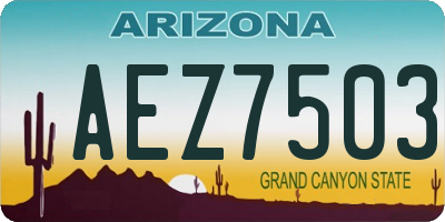 AZ license plate AEZ7503