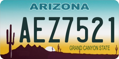 AZ license plate AEZ7521