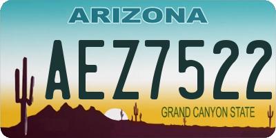 AZ license plate AEZ7522