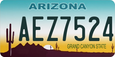 AZ license plate AEZ7524