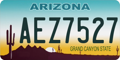 AZ license plate AEZ7527