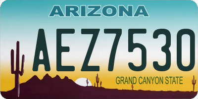 AZ license plate AEZ7530