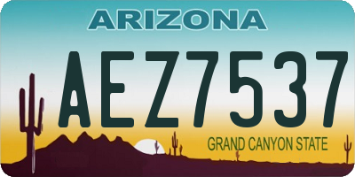 AZ license plate AEZ7537