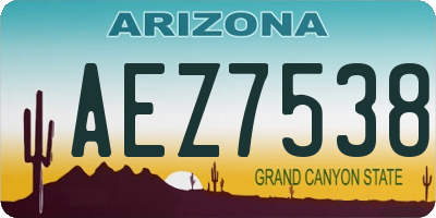 AZ license plate AEZ7538