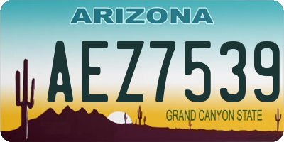 AZ license plate AEZ7539