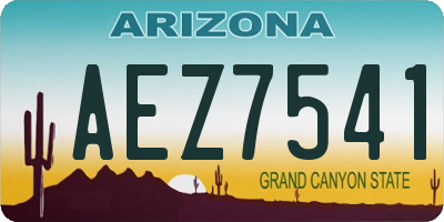 AZ license plate AEZ7541