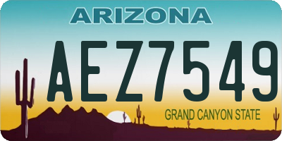 AZ license plate AEZ7549