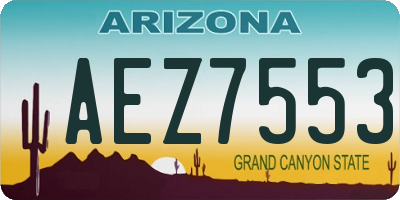 AZ license plate AEZ7553