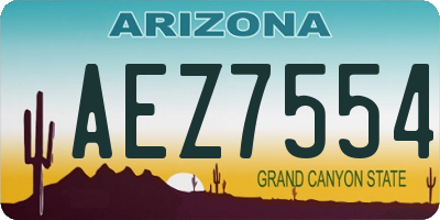 AZ license plate AEZ7554