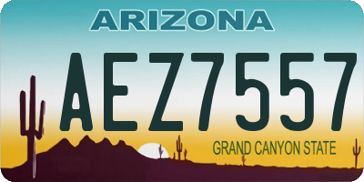 AZ license plate AEZ7557