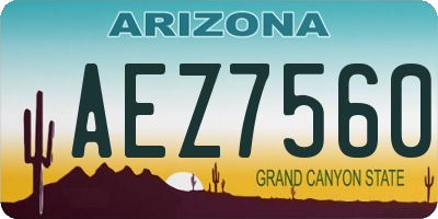AZ license plate AEZ7560