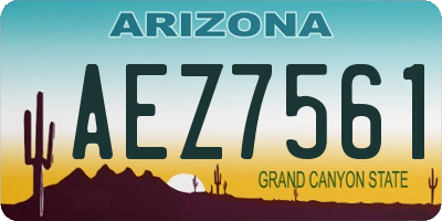 AZ license plate AEZ7561