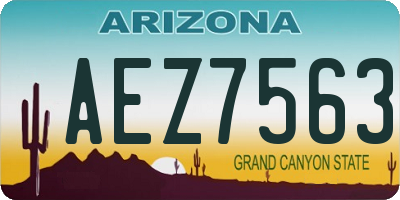 AZ license plate AEZ7563