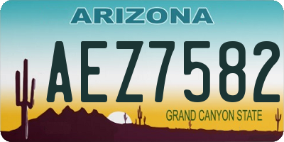 AZ license plate AEZ7582